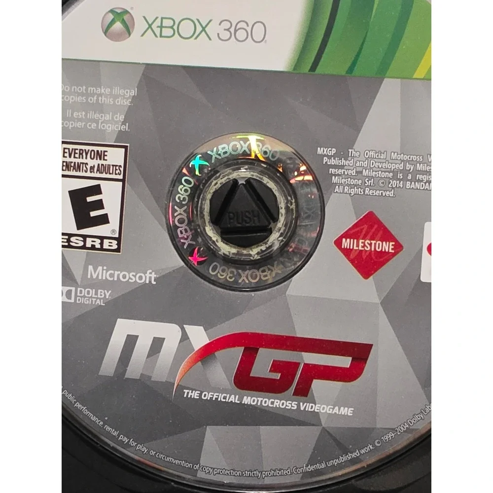 Bandai Namco MXGP Xbox 360 Game Disc Grey Fair MXGP14 No Box